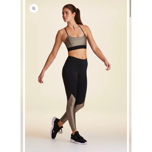 Alala Captain Ankle Tight Leggings in Black + Gold Dust Size Small - Picture 2 of 10